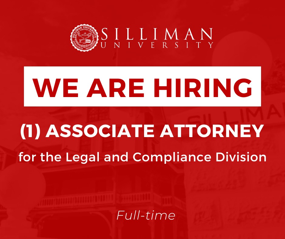 Silliman University is hiring an associate attorney for its Legal and Compliance Division