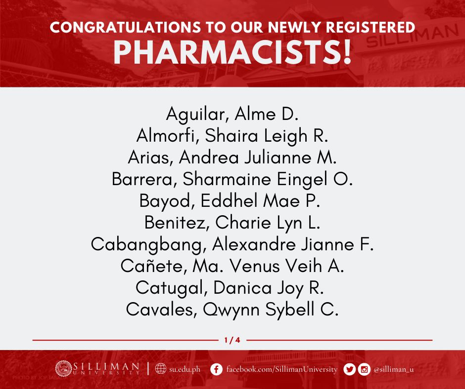 SU Pharmacy Program produced thirty-seven (37) newly registered pharmacists in the November 2024 Pharmacy Licensure Examination (PHLE)