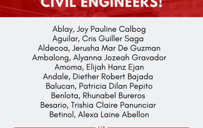 SU College of Engineering and Design (CED) produced forty-seven (47) newly licensed civil engineers during the November 2024 Civil Engineer Licensure Examination