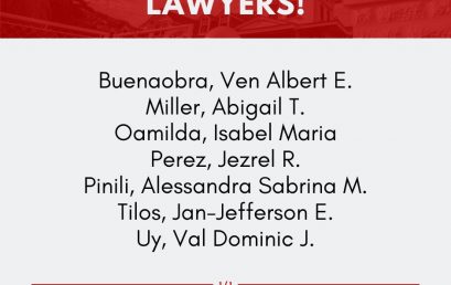 SU College of Law produced seven (9) new lawyers during the 2024 Philippine Bar Examination