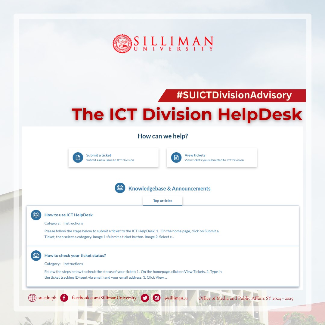 The Silliman University (SU) Information and Communications Technology (ICT) Division has rolled out its newest platform