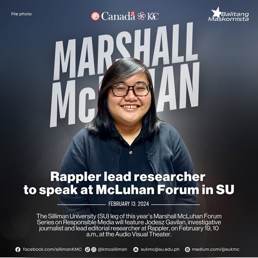 Rappler lead researcher to speak at McLuhan Forum in SU