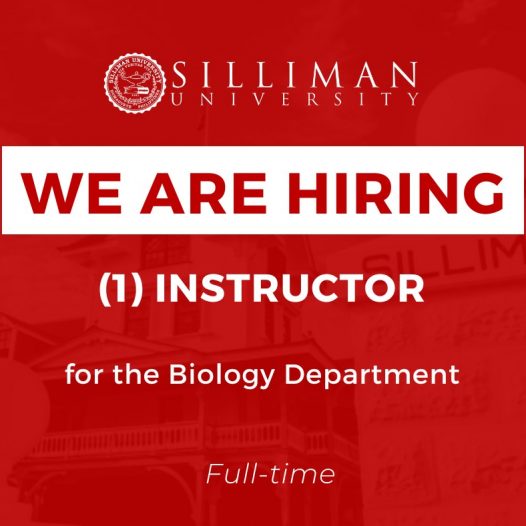 College of Arts and Sciences (CAS) – Biology Department is hiring a full-time instructor