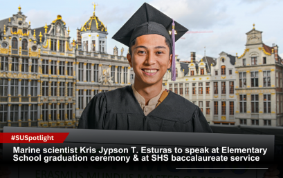 Marine scientist Krys Jypson T. Esturas to speak at Elementary School graduation ceremony & at SHS baccalaureate service