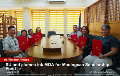 SU and alumna ink MOA for Maningcao Scholarship Fund