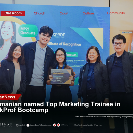 Sillimanian named Top Marketing Trainee in MarkProf Bootcamp
