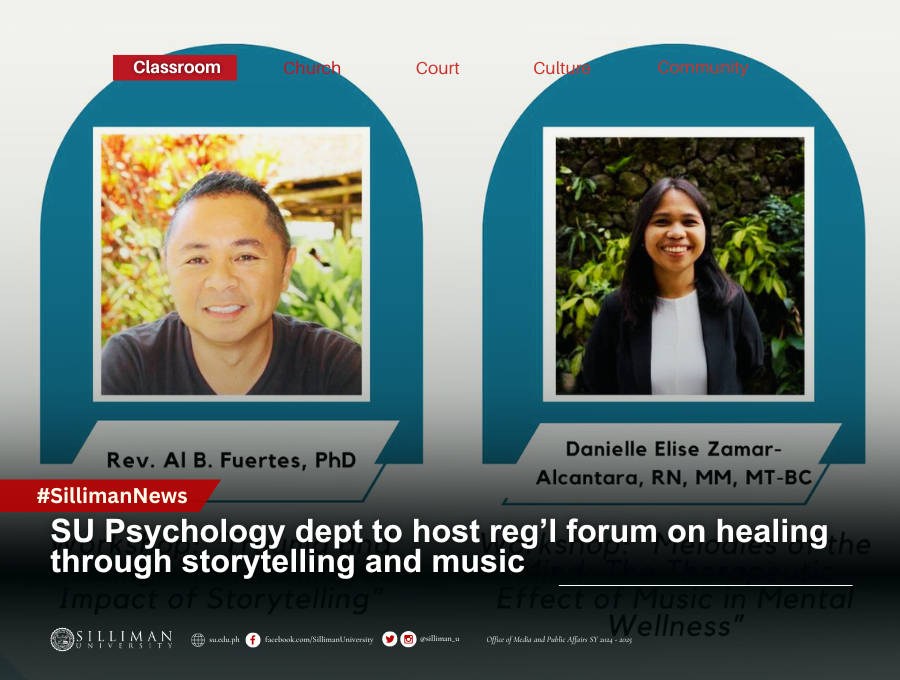 SU Psychology dept to host reg’l forum on healing through storytelling and music SU Psychology dept to host reg’l forum on healing through storytelling and music