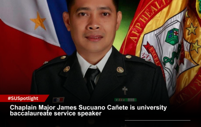Chaplain Major James Sucuano Cañete is university baccalaureate service speaker