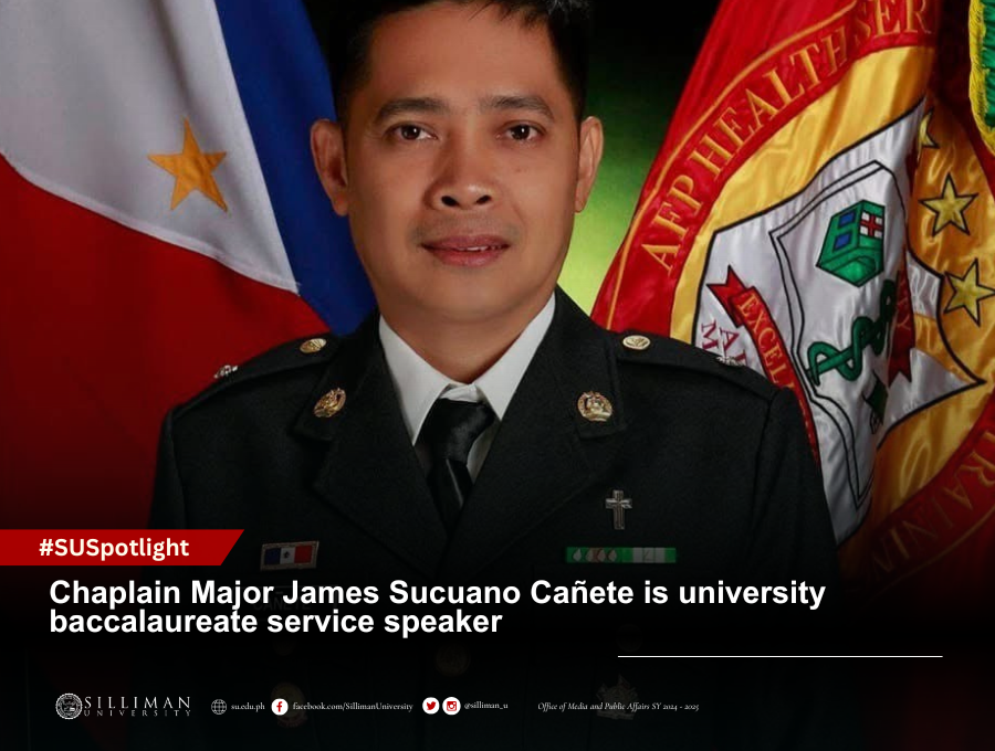 Chaplain Major James Sucuano Cañete is university baccalaureate service speaker Chaplain Major James Sucuano Cañete is university baccalaureate service speaker