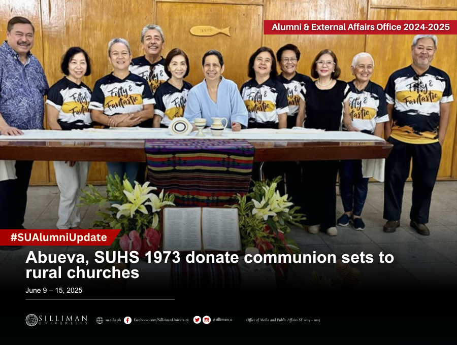 Abueva, SUHS 1973 donate communion sets to rural churches Abueva, SUHS 1973 donate communion sets to rural churches