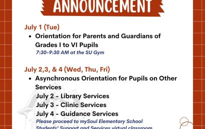 SU Elementary School announces its schedule of activities