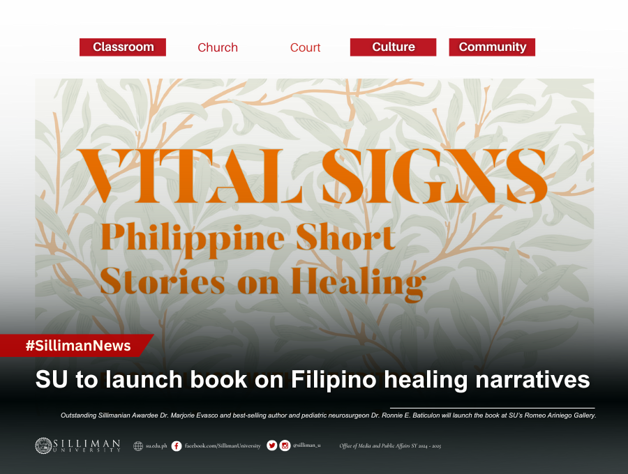 SU to launch book on Filipino healing narratives SU to launch book on Filipino healing narratives