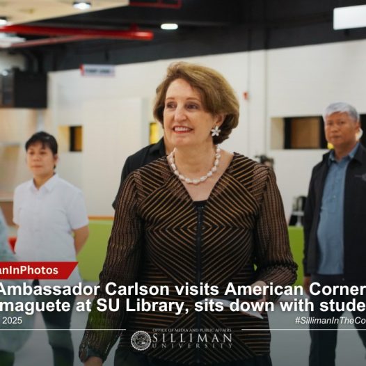 US Ambassador Carlson visits American Corner – Dumaguete at SU Library, sits down with students