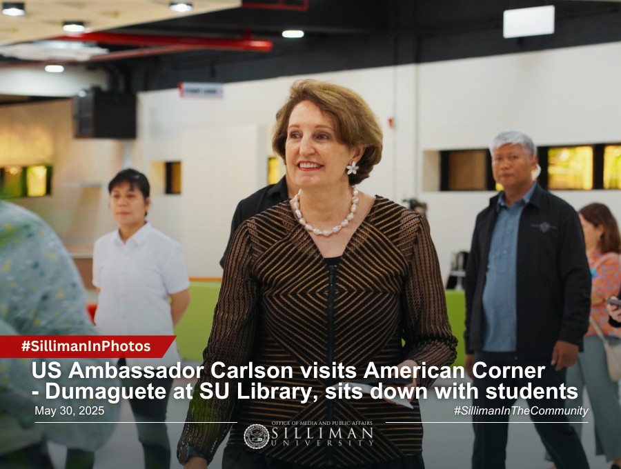 US Ambassador Carlson visits American Corner – Dumaguete at SU Library, sits down with students