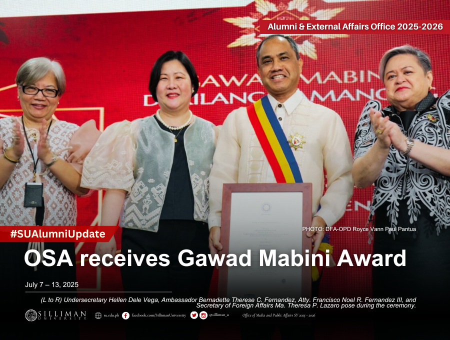 OSA receives Gawad Mabini Award OSA receives Gawad Mabini Award