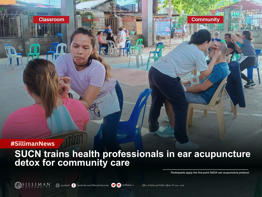 SUCN trains health professionals in ear acupuncture detox for community care SUCN trains health professionals in ear acupuncture detox for community care