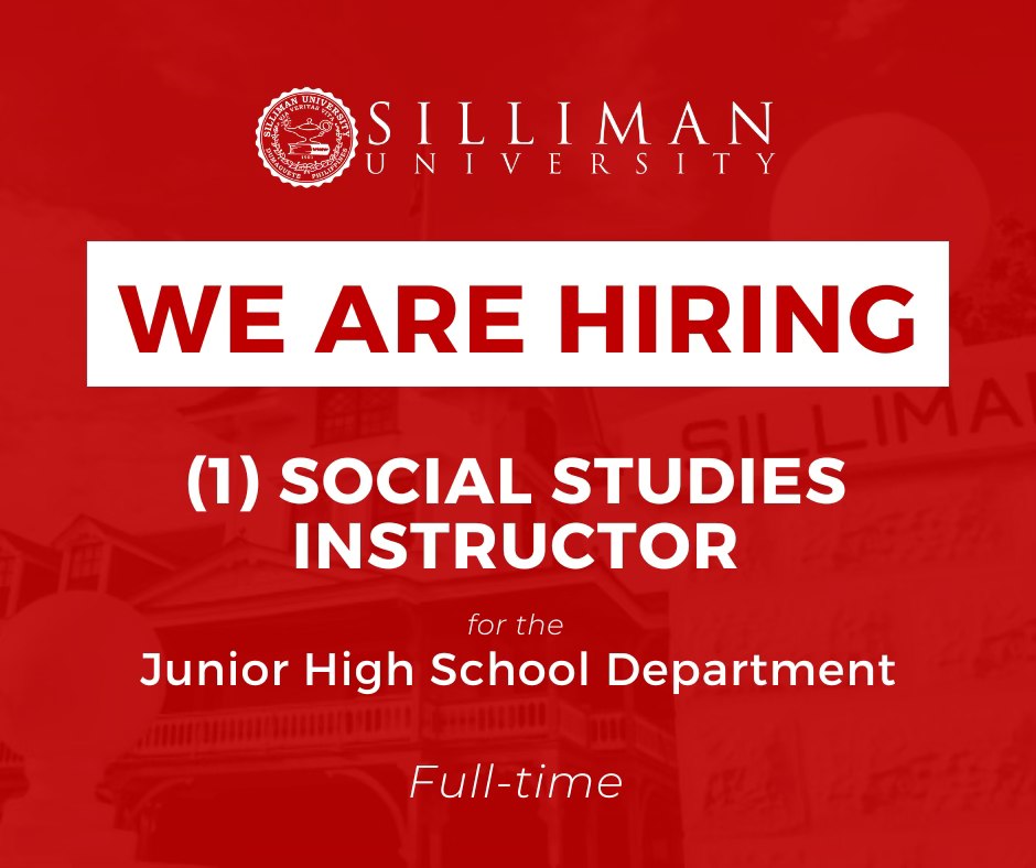SU Junior High School Department is hiring a full-time Social Studies Instructor SU Junior High School Department is hiring a full-time Social Studies Instructor