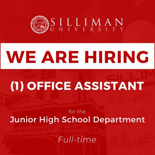 SU Junior High School Department is hiring a full-time office assistant
