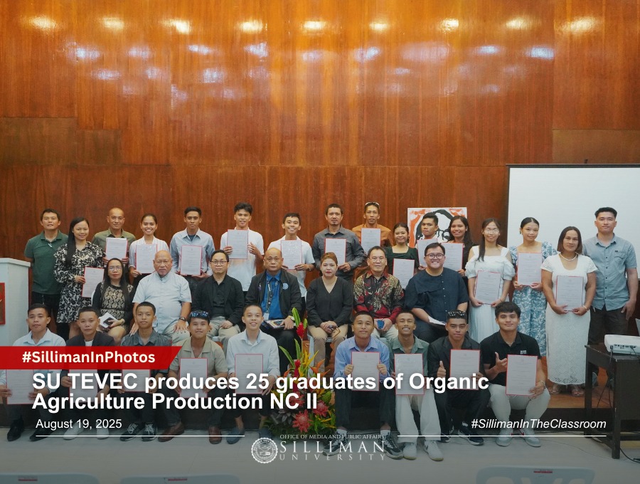 SU TEVEC produces 25 graduates of Organic Agriculture Production NC II SU TEVEC produces 25 graduates of Organic Agriculture Production NC II