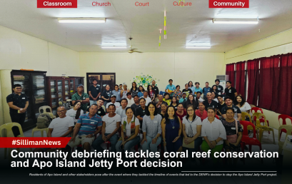 Community debriefing tackles coral reef conservation and Apo Island Jetty Port decision