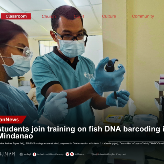 SU students join training on fish DNA barcoding in UP Mindanao