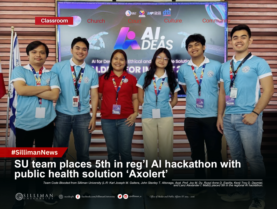 SU team places 5th in reg’l AI hackathon with public health solution ‘Axolert’