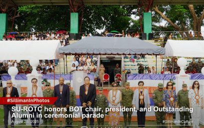 ROTC honors BOT chair, president, and Outstanding Alumni in ceremonial parade