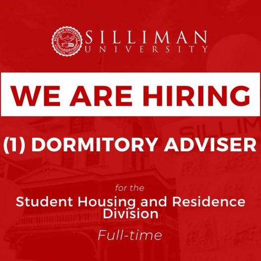 SU Office of Student Services (OSS) Student Housing and Residence Division (SHRD) is hiring a full-time dormitory adviser