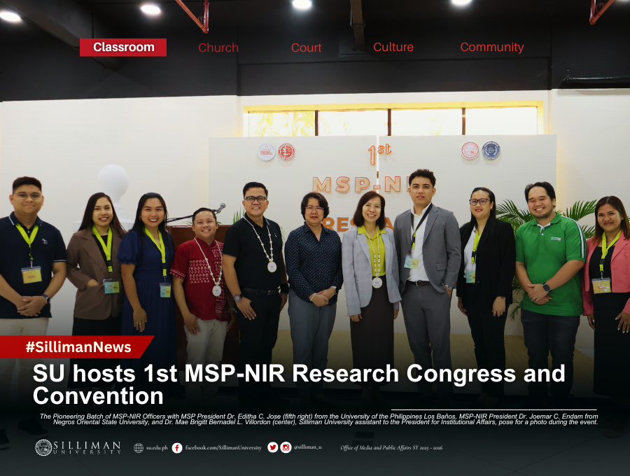 SU hosts 1st MSP-NIR Research Congress and Convention SU hosts 1st MSP-NIR Research Congress and Convention