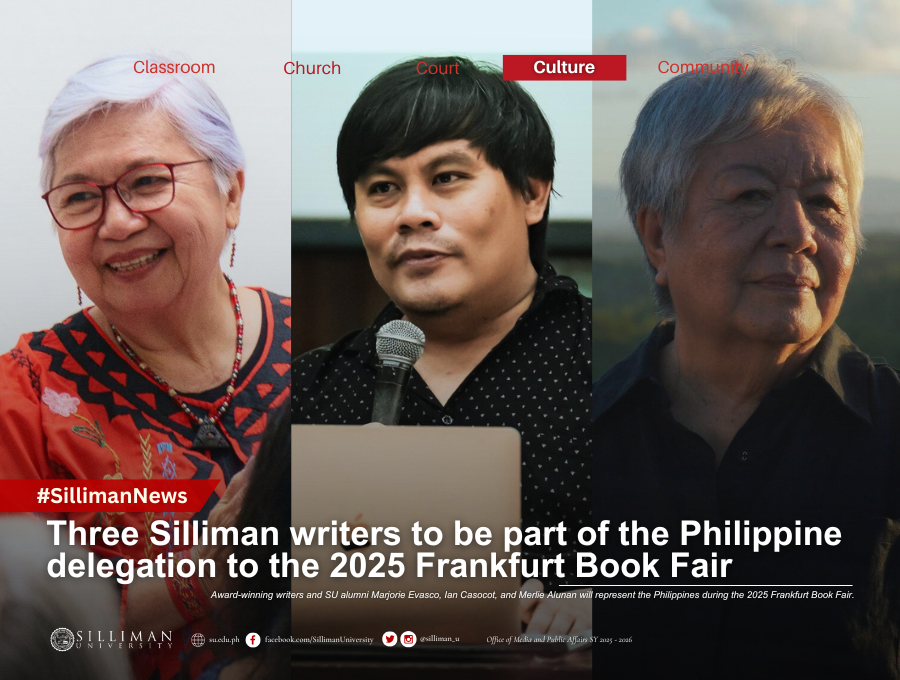 Three Silliman writers to be part of the Philippine delegation to the 2025 Frankfurt Book Fair