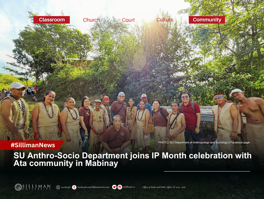 SU Anthro-Socio Department joins IP Month celebration with Ata community in Mabinay SU Anthro-Socio Department joins IP Month celebration with Ata community in Mabinay
