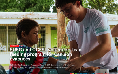 SUSG and OCESL volunteers lead feeding program for Canlaon evacuees