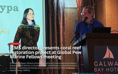 IEMS director presents coral reef restoration project at Global Pew Marine Fellows meeting