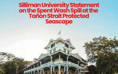 Silliman University Statement on the Spent Wash Spill at the Tañon Strait Protected Seascape