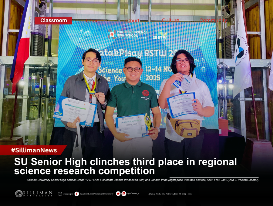 SU Senior High clinches third place in regional science research competition