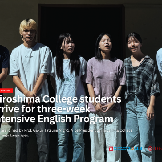 Hiroshima College students arrive for three-week Intensive English Program