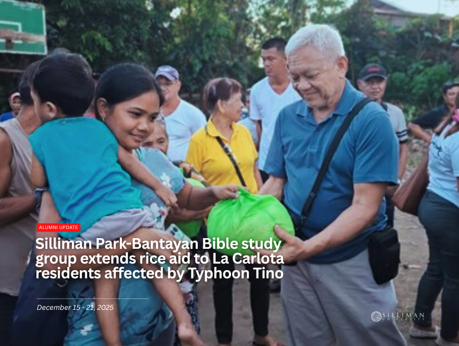Silliman Park-Bantayan Bible study group extends rice aid to La Carlota residents affected by Typhoon Tino