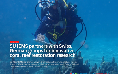 SU IEMS partners with Swiss, German groups for innovative coral reef restoration research