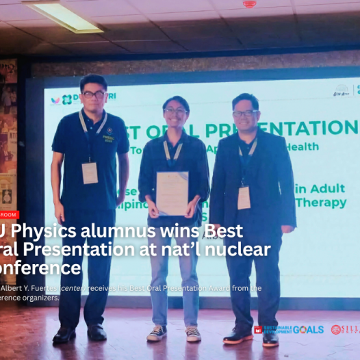 SU Physics alumnus wins Best Oral Presentation at nat’l nuclear conference