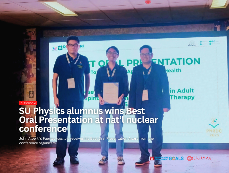 SU Physics alumnus wins Best Oral Presentation at nat’l nuclear conference SU Physics alumnus wins Best Oral Presentation at nat’l nuclear conference