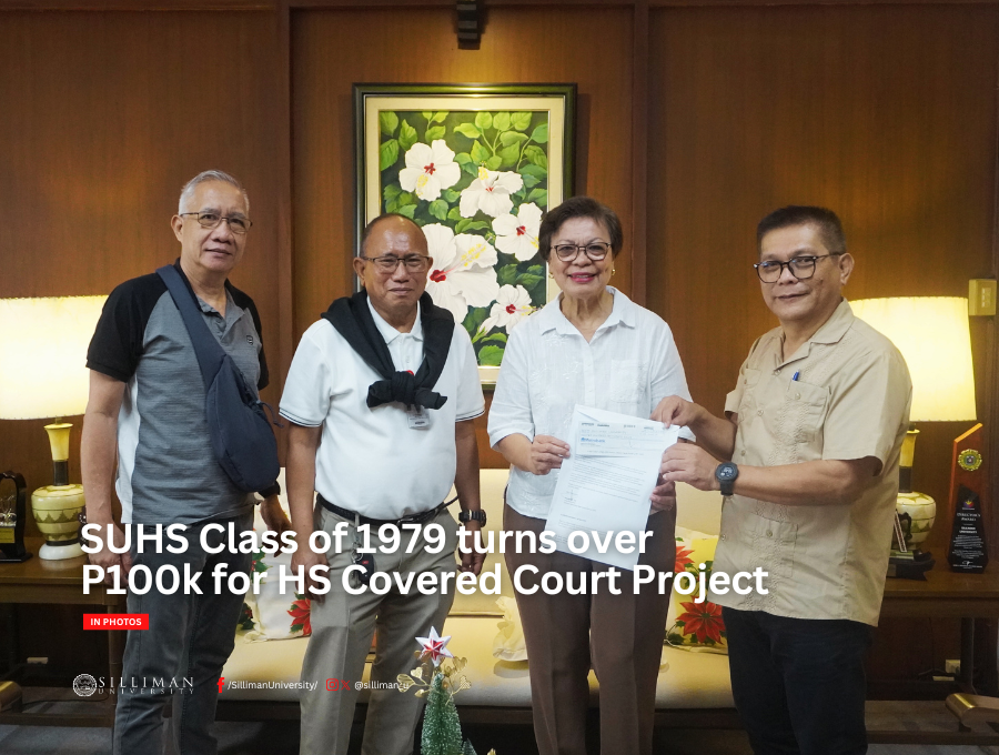 SUHS Class of 1979 turns over P100k for HS Covered Court Project