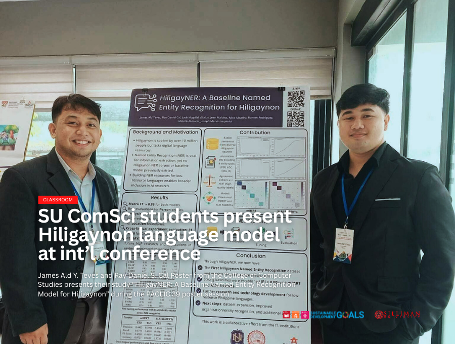 SU ComSci students present Hiligaynon language model at int’l conference