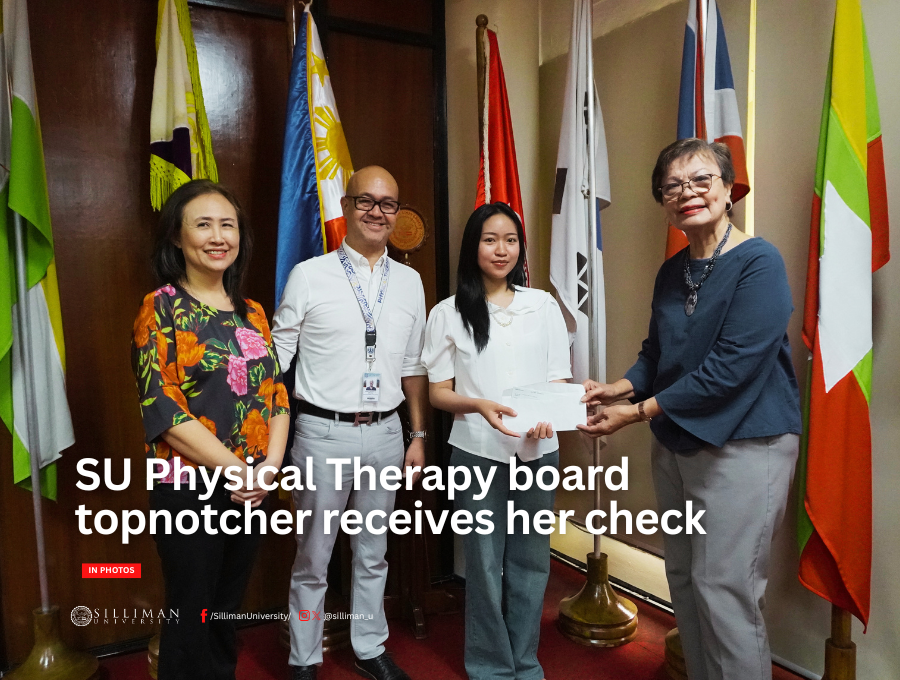 SU Physical Therapy board topnotcher receives her check IN PHOTOS SILLIMAN UNIVERSITY SillimanUniversity silliman u