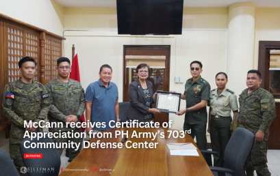 McCann receives Certificate of Appreciation from PH Army’s 703rd Community Defense Center