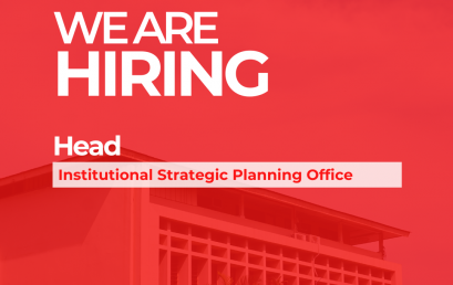 SU invites applications for the position of Head, Institutional Strategic Planning Office (ISPO)