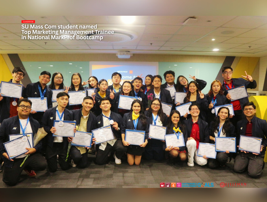 Elizalde (front row, left) poses with his batchmates with their certificates of completion.