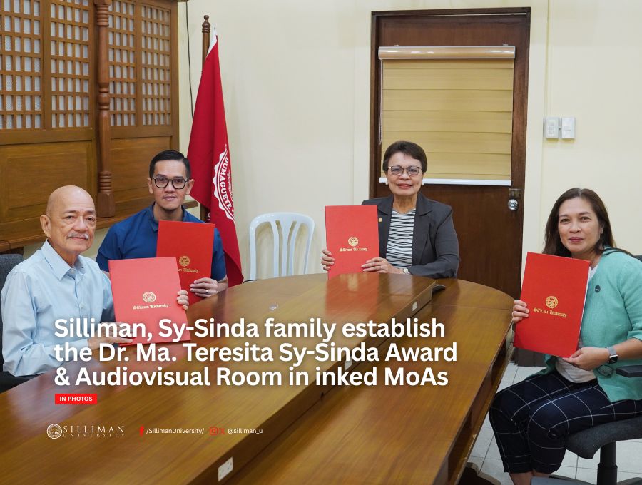 Silliman, Sy-Sinda family establish the Dr. Ma. Teresita Sy-Sinda Award & Audiovisual Room in inked MoAs