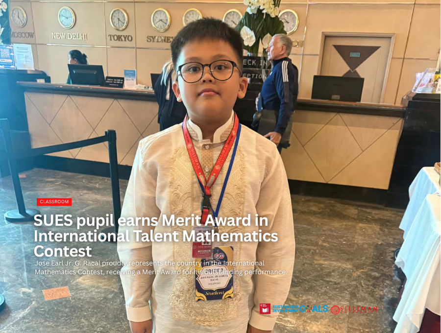 SUES pupil earns Merit Award in International Talent Mathematics Contest