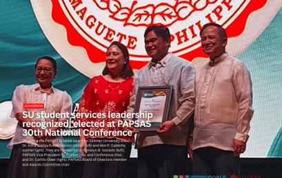 SU student services leadership recognized, elected at PAPSAS 30th National Conference