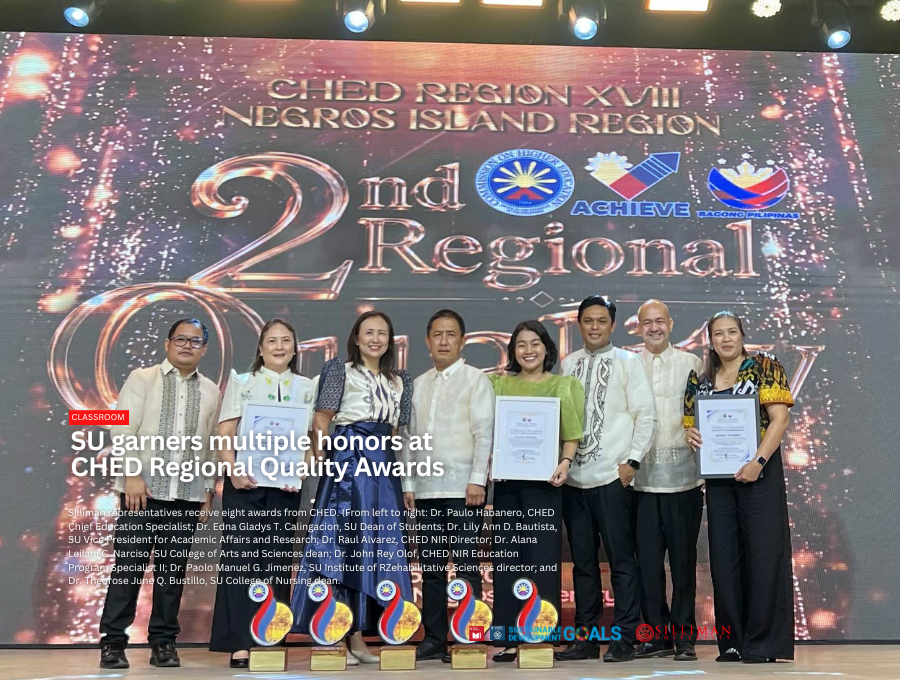 SU garners multiple honors at CHED Regional Quality Awards
